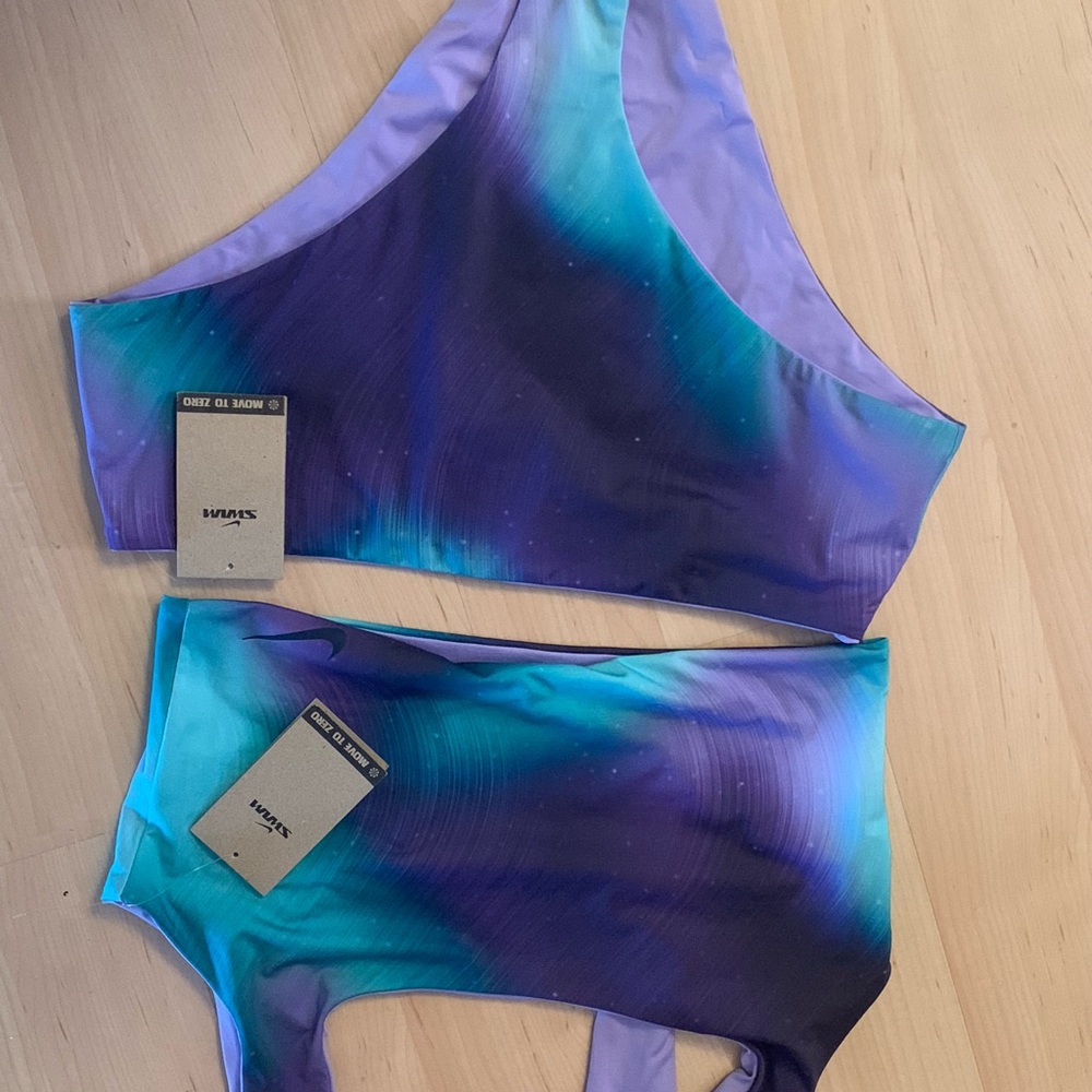 Nike Purple and Blue Bikini Set